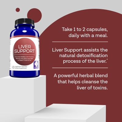 MD.LIFE Liver Support - Supplement with Artichoke, Dandelion, Milk Thistle &amp; Proteolytic Enzymes 90 Count