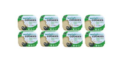 Weighless Cookies 8 Pack - Healthy, Gluten Free, LowCarb, Low Calorie 4 Cookies In Each Pack Quinoa Vanilla Cookies 8 Pack