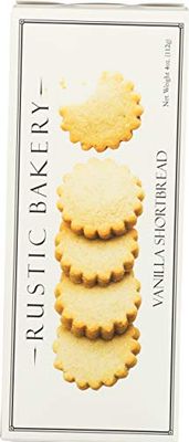Rustic Bakery Handmade Cookies, Tahitian Vanilla Bean Shortbread, 4 oz
