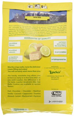 Loacker Wafer Quadratini Lemon 250g