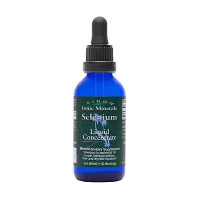 Eidon Ionic Minerals Liquid Selenium, Selenium Drops, Sodium Selenate Supplement, Support Liver Health and Thyroid Function, Immune System Support, 2 oz