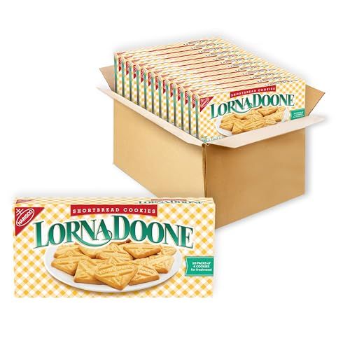 Lorna Doone Shortbread Cookies, 120 Snack Packs 4 Cookies Per Pack, 12 Boxes