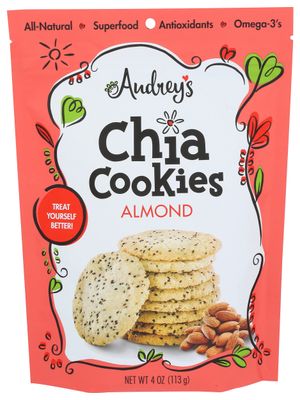 AUDREYS CHIA Chia Almond Cookies, 4 OZ