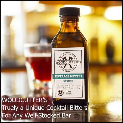 Woodcutter's Bitters, Spruce Beverage Bitters, A Deeply Refreshing Elixir With The Taste of The Forest In Every Drop, 3.3 oz Includes-Free Cinnamon from Rhino Fine Foods.071 oz