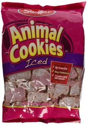 Stauffer&#39;s Iced Animal Cookies, 14.5 Oz.Pack of 4