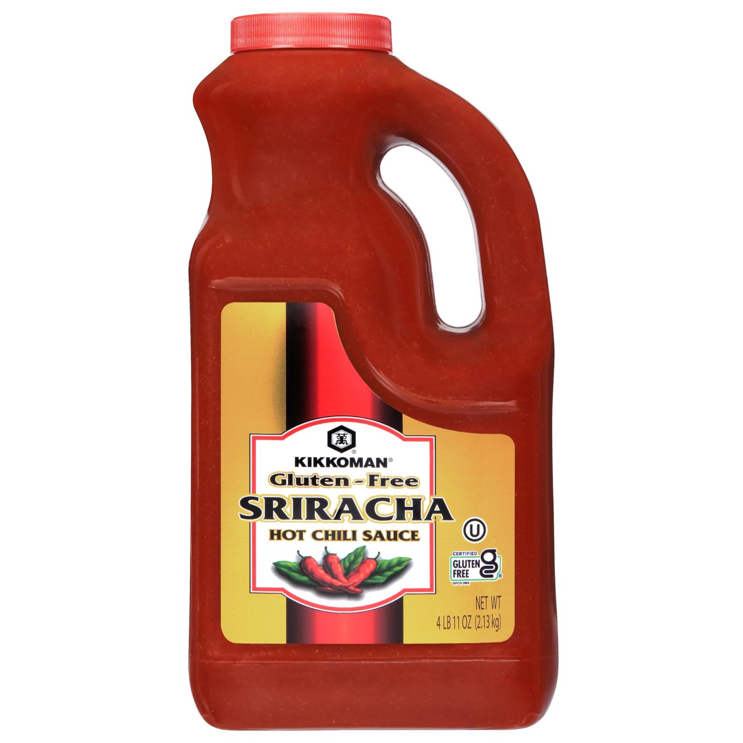 Kikkoman Gluten-Free Sriracha Hot Chili Sauce, Asian-Style Hot Sauce - Great for Sandwiches, Wraps, Pasta, Noodles, Sushi, Poke - with No Artificial Colors - 4 lb 11 OZ