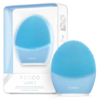 FOREO LUNA 3 Facial Cleansing Brush Combination skin Anti Aging Face Massager Enhances Absorption of Facial Skin Care ProductsFor Clean&amp;Healthy Face CareSimple&amp;EasyWaterproofBattery Powered