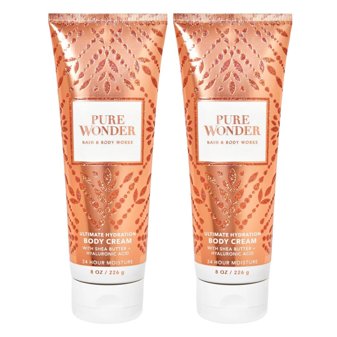 Bath &amp; Body Works Strawberry Soda Ultimate Hydration Body Cream For Women 8 Fl Oz 2- Pack Pure Wonder