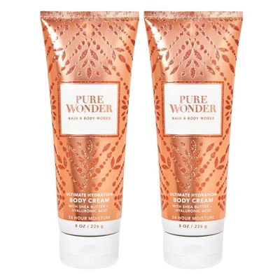 Bath &amp; Body Works Strawberry Soda Ultimate Hydration Body Cream For Women 8 Fl Oz 2- Pack Pure Wonder