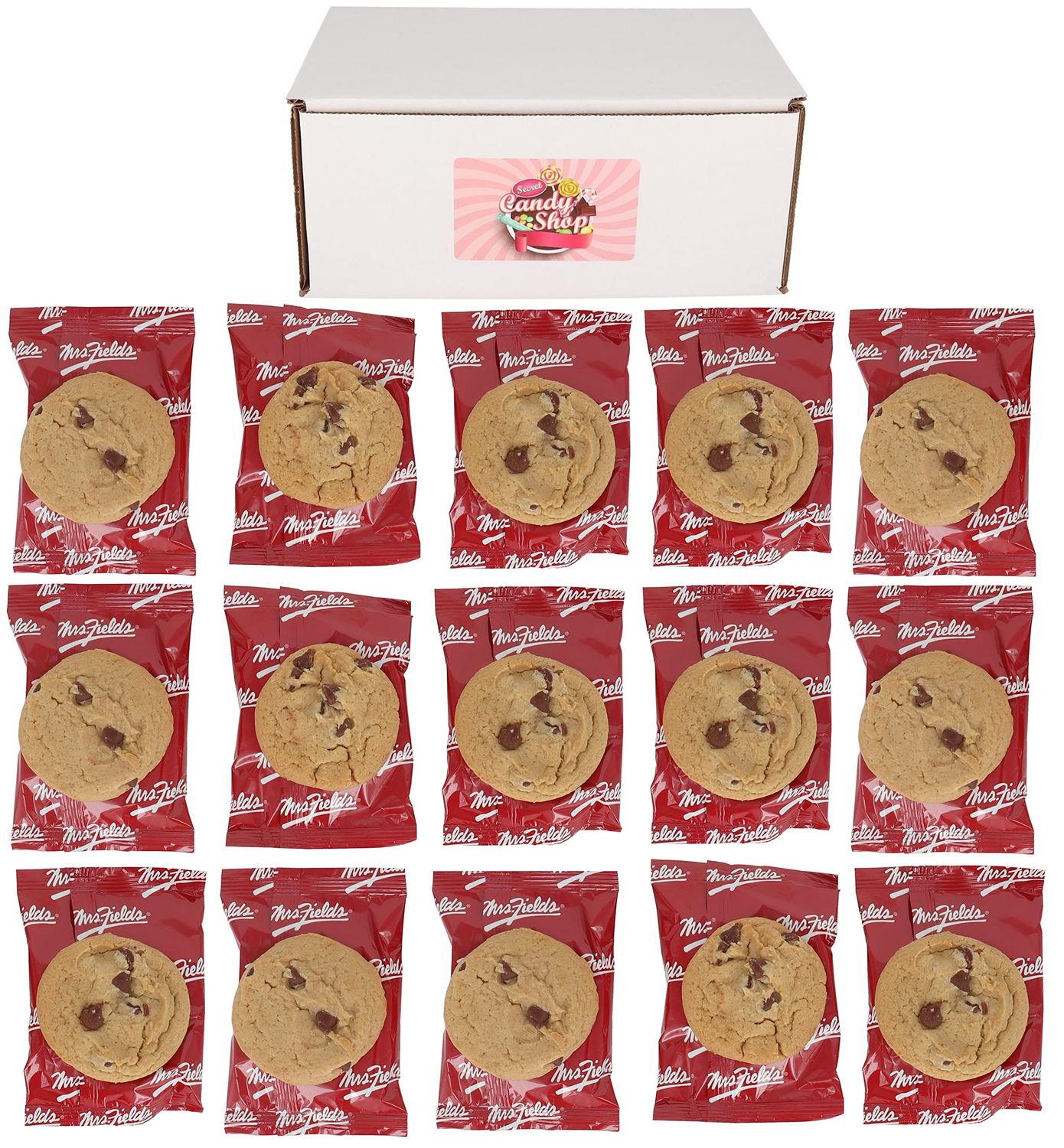 SECRET CANDY SHOP Mrs Fields Cookies Milk Chocolate Chip Pack of 15