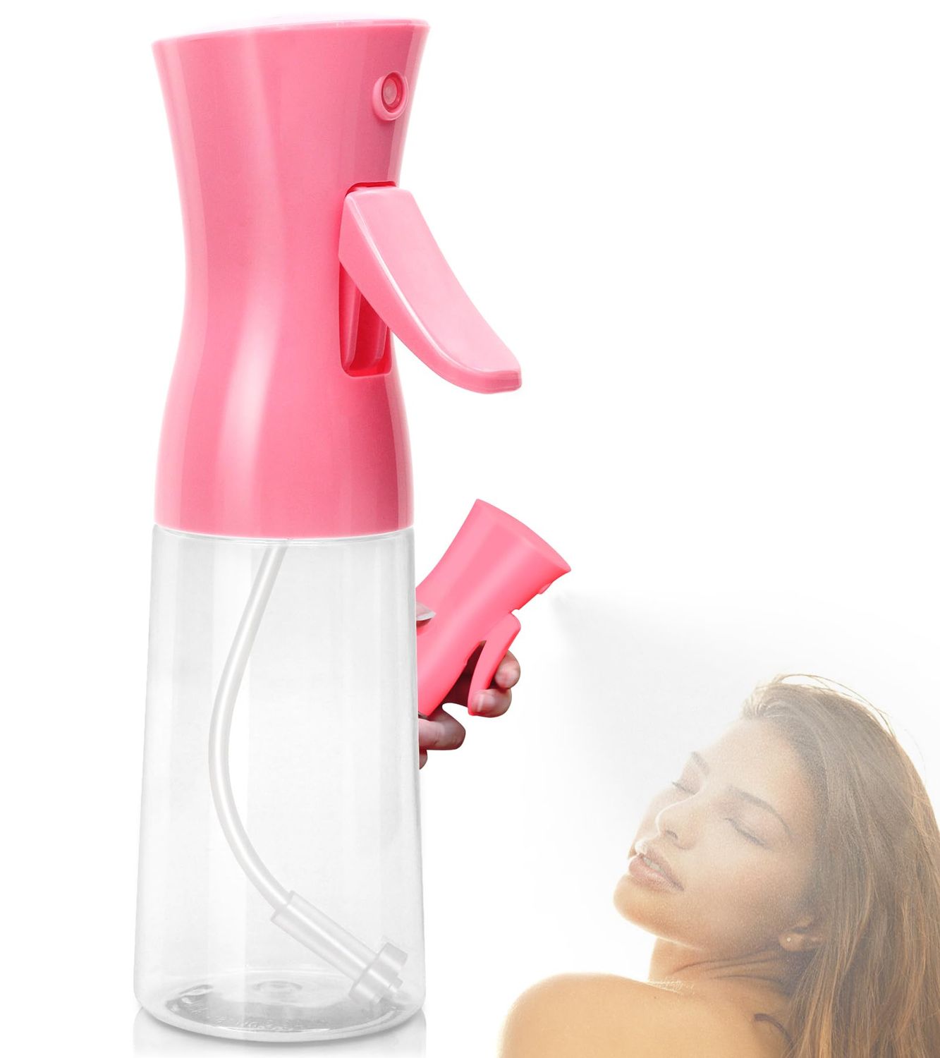 Fun Gift Spray Bottle For Hair,Continuous Water Mister for Hairstyling, Salons, Cleaning, Plants,Essential Oil Scents,Ultra Fine Mist Sprayer,6.8 OZ 200 ML-pinkChristmas Gifts