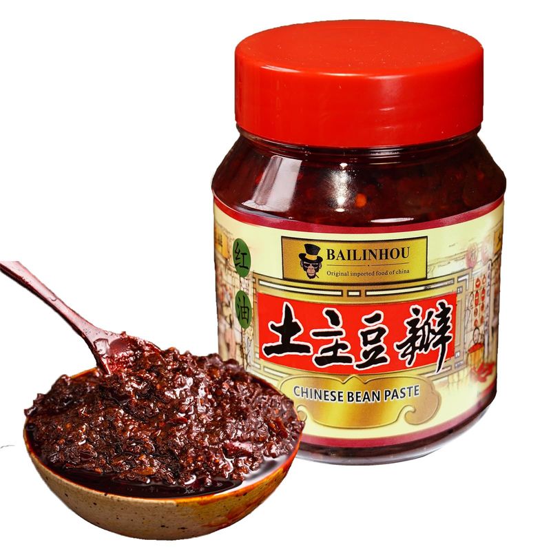 BAILINHOU Sichuan Broad Bean Paste with Chili Oil 1.1lb500g, Chinese Pixian Doubanjiang Chili Paste - ORIGINAL IMPORTED from China