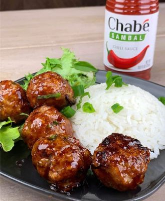 Chabe Sambal Chili Sauce, Chabe Hot Sauce, Vegan Sweet Chili, Spicy Ketchup, Sriracha, From Fresh Garlic, Gluten-free, 10.9 Fl Oz Pack of 2