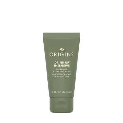 Origins Drink Up Intensive Overnight Hydrating Face Mask Hydrates for 72 Hours With Niacinamide &amp; Avocado Butter Travel Size, 1 Fl Oz