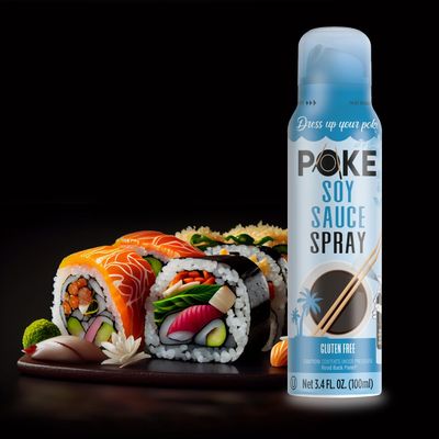 Mantova Poke Soy Sauce Spray, 3.4 fl. oz. Pack of 2, 100 Pure, All-Natural Soy Sauce, Vegan-Friendly, Gluten-Free, Cholesterol-Free, Certified Kosher