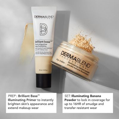 Dermablend Brilliant Base Illuminating Primer Face Makeup, Formulated with Niacinamide, Shea Butter, and Glycerin, Enriched with Vitamin C and E Derivatives, Provides Long Lasting Radiance, 1 Fl Oz