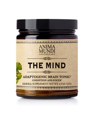 Anima Mundi Apothecary The Mind Energizing Brain Tonic - Lion&#39;s Mane Mushroom Supplement - Organic Adaptogenic Powder for Mood, Memory and Brain Support - Formulated with Ginkgo &amp; Mucuna 4.5oz