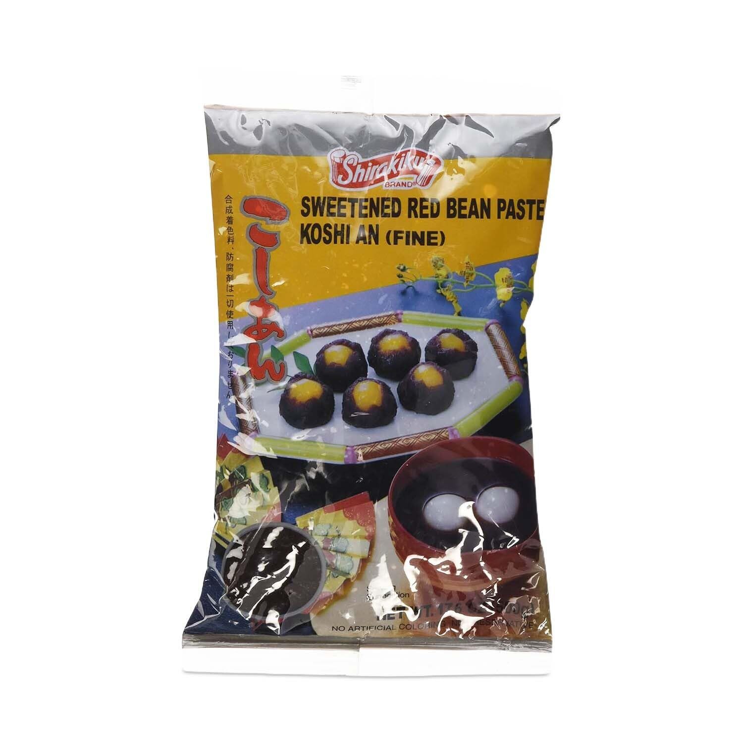 Shirakiku Red Bean Paste Koshi AN Fine Japanese Sweetened Red Bean with Sugar and Water, No Artificial Coloring Perfect for Asian Desserts - 17.6oz Single Pack