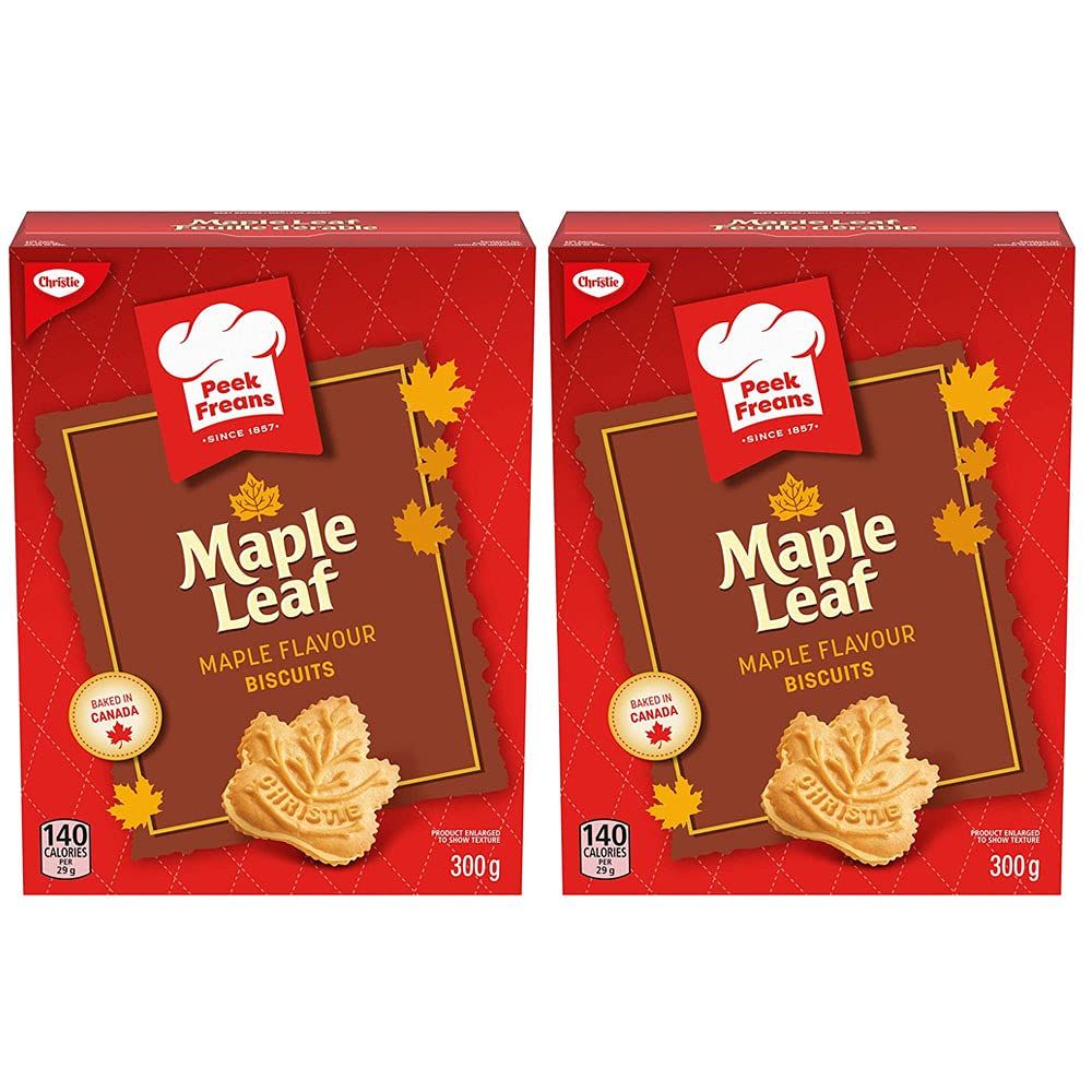 Christie Peek Freans Maple Leaf Cookies, 300g 10.6oz, 2-Pack Imported from Canada
