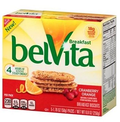 Nabisco, Belvita, Cranberry Orange Breakfast Biscuits, 8.8oz Box Pack of 3