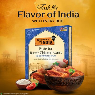 Kitchens Of India Paste for Butter Chicken Curry, 3.5-Ounce Boxes Pack of 6
