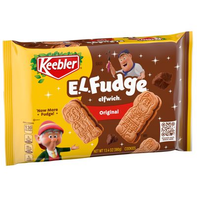 Keebler E.L. Fudge Elfwich Cookies, Sandwich Cookies Stuffed with Creme Filling, 13.4 oz