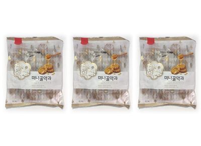 Korean Traditional Sweet Mini honey Yak Gwa Cookies 200 g x 3 Pack total 600g
