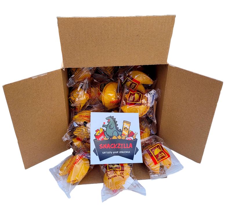 Snackzilla Fortune Cookies, Fortune Cookies Individually Wrapped Bulk, Fortune Cookies Bulk 30, Fortune Cookies for Kids, Chinese New Year Fortune Cookies 30 Pieces