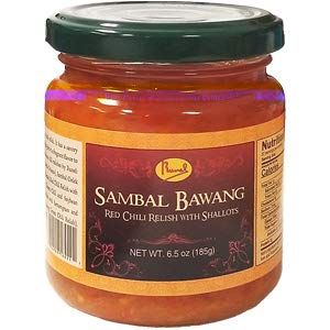 Runel Sambal Bawang Red Chili Sauce with Shallots 6.5oz Pack of 6