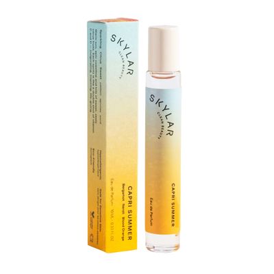 Skylar Capri Summer Eau de Parfum - Hypoallergenic &amp; Clean Perfume for Women &amp; Men, Vegan &amp; Safe for Sensitive Skin - Fruity Citrus Perfume, Bergamot, Neroli &amp; Blood Orange - 10mL 0.33 Fl oz