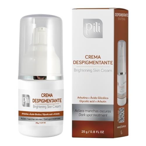Pili Brightening skin cream with Arbutin &amp; Glycolic Acid Restores Skin Tone Brightens Complexion, Dark Spot cream for Face and Body use, Underarms, Neck, Knees, Elbows. 0.8 oz - 25 g