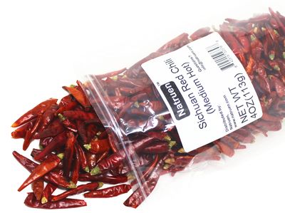 Natruen Whole Dry Szechuan Chinese Red Chili Pods 4 Oz Medium Hot, Spicy Sichuan Dried Red Hot Chilies for Chili Oil, Paste, and Sauce
