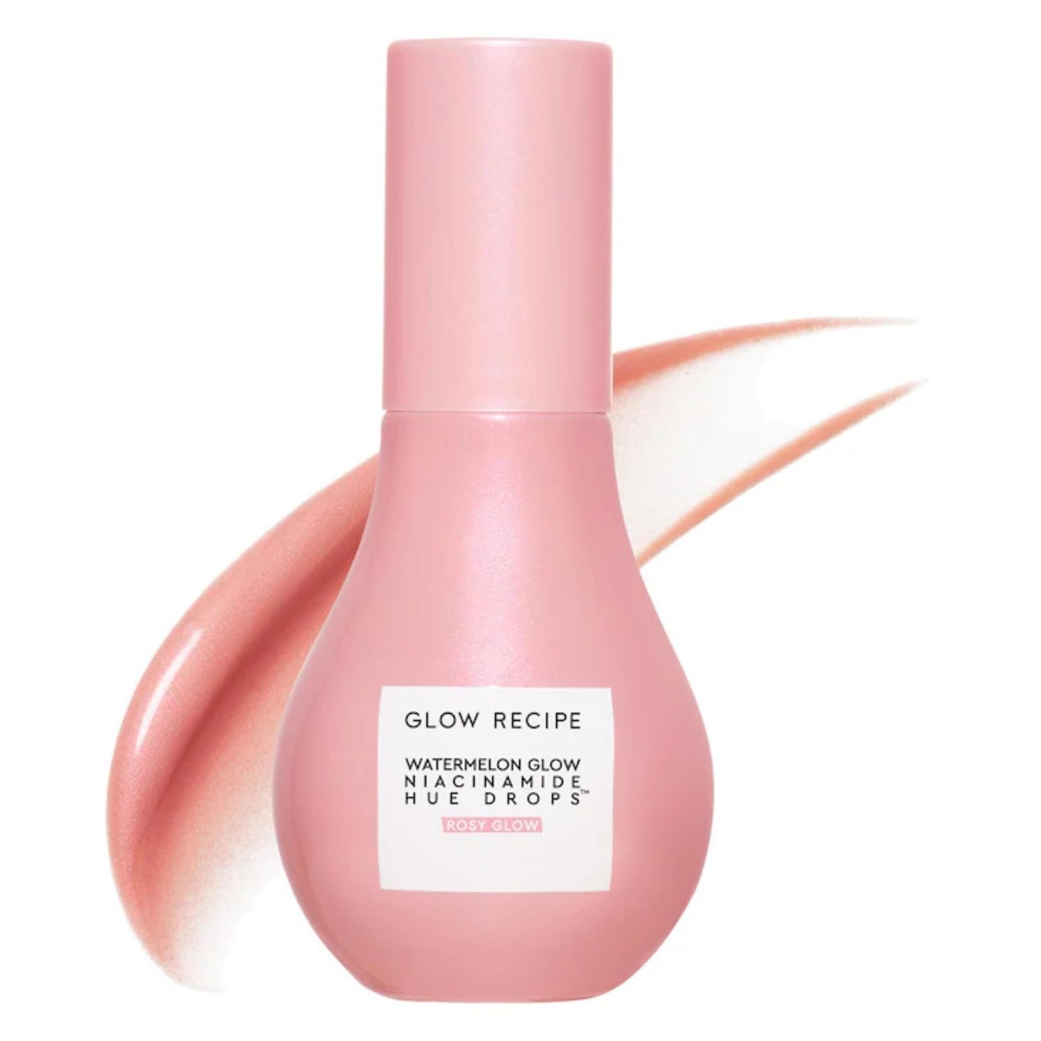 Glow Recipe Hue Drops Tinted Face Serum - Illuminating Glow Drops to Brighten &amp; Hydrate - Skincare Makeup Primer &amp; Liquid Highlighter to Blur Pores for a Radiant, Even Skin Tone - Rosy Glow 40ml
