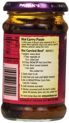 Pataks Curry Paste Extra Hot 10 oz