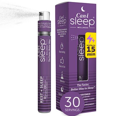 Sleep Fast &amp; Longer - Vitamin Spray Can I Sleep Natural Sleep Aid with Melatonin, GABA, &amp; 5-HTP - Nighttime Liquid Melatonin Spray - Advanced Multivitamin for Adults by Can-i Wellness
