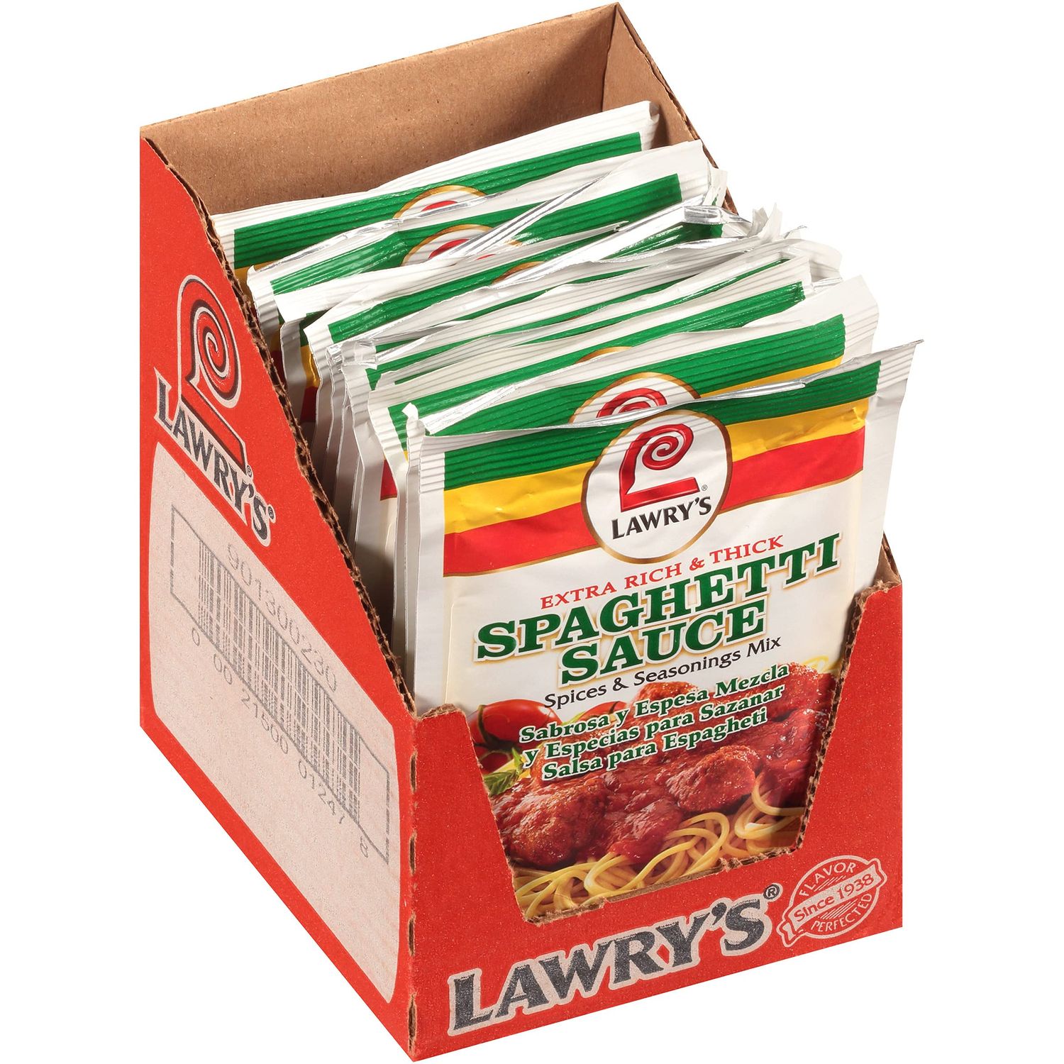 Lawry&#39;s Extra Rich &amp; Thick Spaghetti Sauce Spices &amp; Seasonings Mix, 1.42 oz Pack of 12