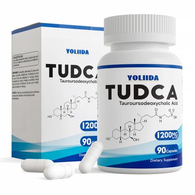 YOLIIDA TUDCA 1200mg 90 Capsules Liver Supplement Bile Salts Liver Cleanse Detox &amp; Repair Gallbladder Cleanse