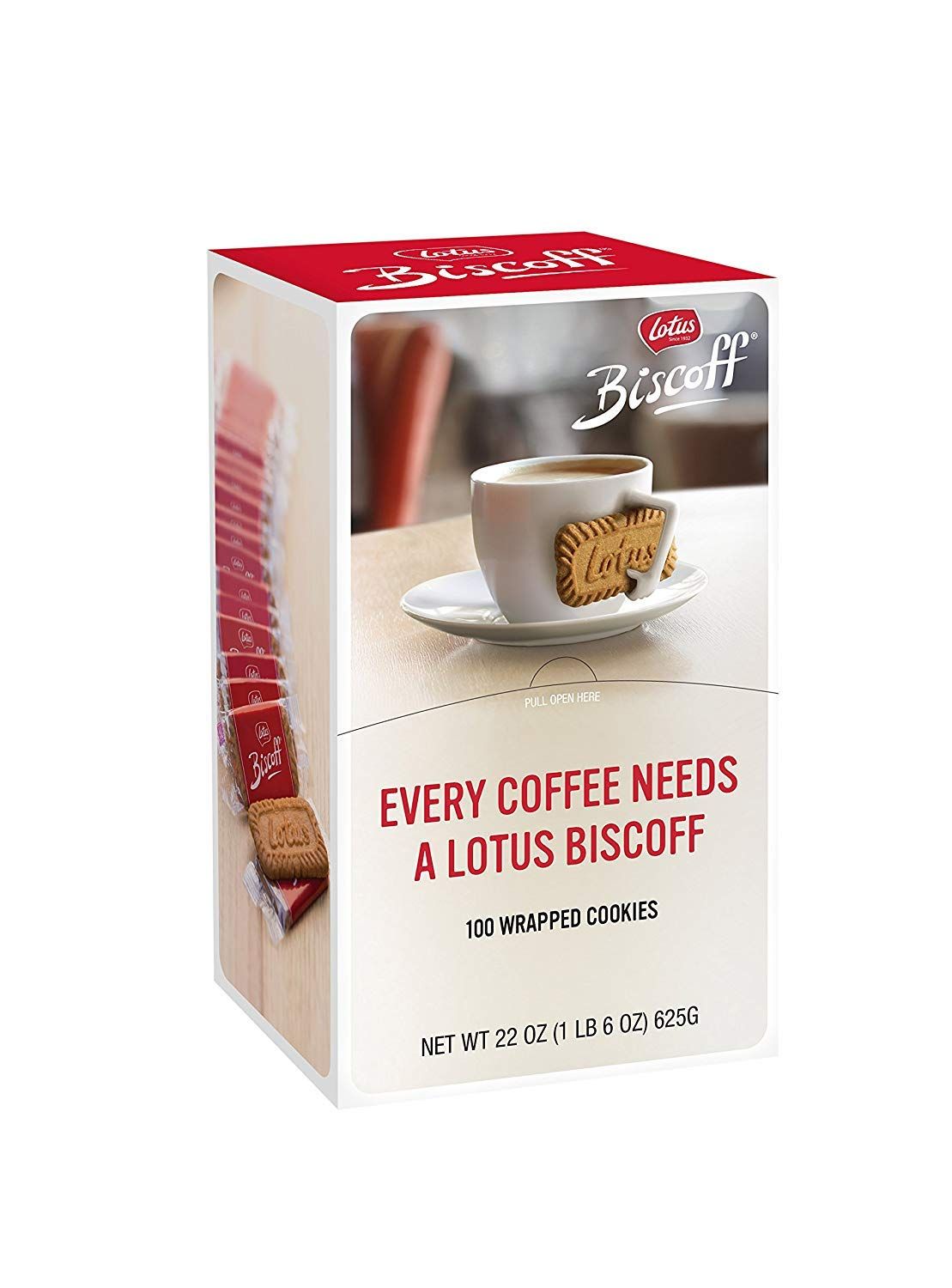 Lotus Biscoff Cookies - Caramelized Biscuit Cookies Snack - Dispenser Box - Individually Wrapped - Vegan, 0.2 Ounce 100 Count