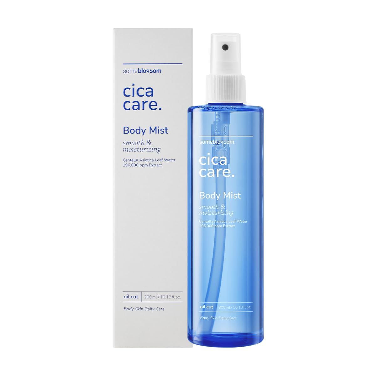 SOMEBLOSSOM Body Mist Spray Soothing &amp; Moisturizing 10.14 Fl Oz 300ml, CICA, AHA, PHA, Niacinamide, Hyaluronic Acid Complex for Body, pH ballanced for Sensitive Skin, Korean Skincare