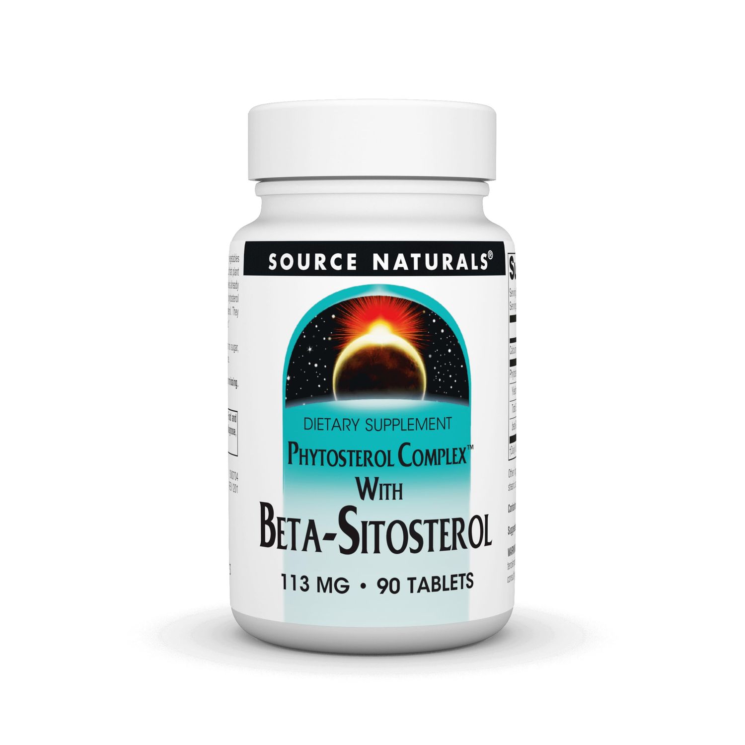 Source Naturals Phytosterol Complex with Beta-Sitosterol, Supports Healthy Cholesterol Levels, 113 mg - 90 Tablets