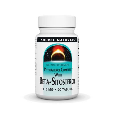 Source Naturals Phytosterol Complex with Beta-Sitosterol, Supports Healthy Cholesterol Levels, 113 mg - 90 Tablets