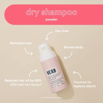 VERB Dry Shampoo Powder - Vegan translucent Powder Refreshes Hair, Removes Excess Oil and Adds Volume - Paraben Free, Gluten Free, With No Harmful Sulfates, 2 oz