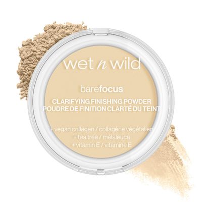 wet n wild Bare Focus Clarifying Finishing Powder Matte Pressed Setting Powder Fair-Light