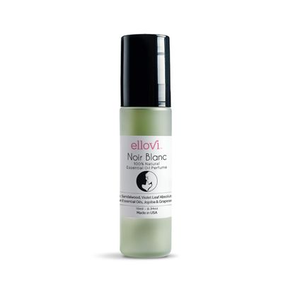 Ellovi Unisex Roll-On Aromatic - Noir Blanc - Pure Essential Oil Perfume - Made with 6 Vegan Ingredients - Seductive 100 Plant-Based Fragrance To Complement &amp; Enhance Your Body&#39;s Natural Scent