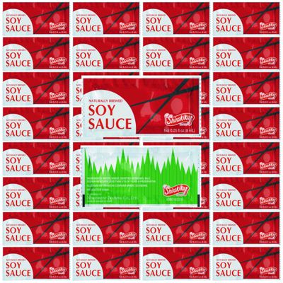 Shirakiku Soy Sauce Packets - Single Serve To Go 0.25 Fl Oz, 8mL 250 Count