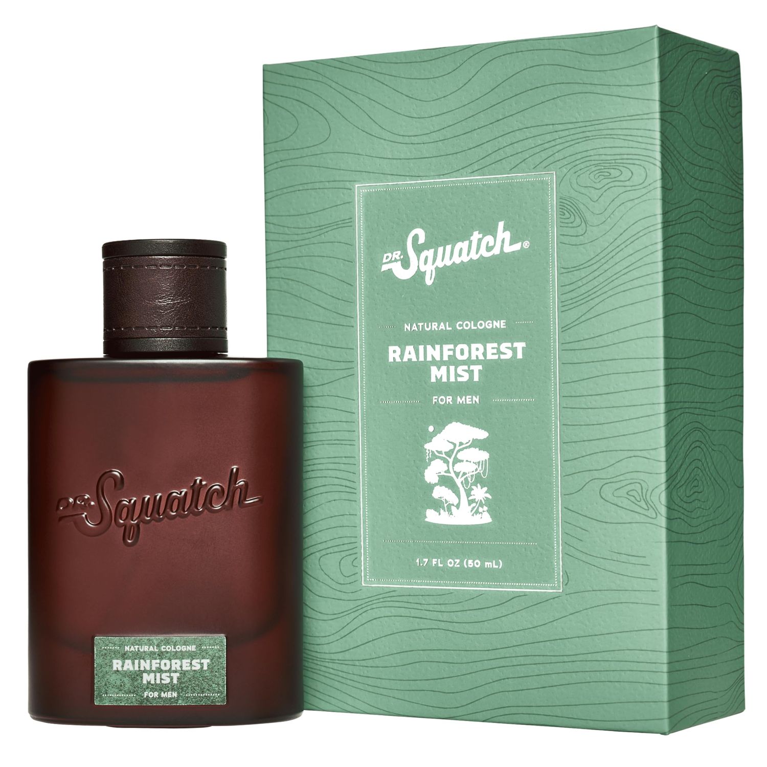 Dr. Squatch Natural Cologne for Men - Scent-Lock Technology and Sustainably-Sourced Ingredients - Rainforest Mist Cologne 1.7 fl oz