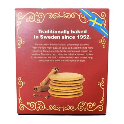 Nyaker Swedish Gingersnap Cookies Twin Sleeve, 10.6-ounces Pack of 3: 31.8 ounces total
