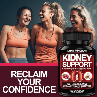 Kidney Support Cleanse Detox &amp; Repair -120 Capsules - Cranberry &amp; Astragalus Root Pills for Women and Men High Strength Liver Cleanse Detox Supporting Urinary Tract Health &amp; Bladder Health