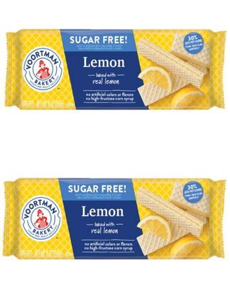 Voortman Bakery 1 Sugar Free LEMON Wafer Cookies Pack of 2 x 9 Oz Truly Delicious!