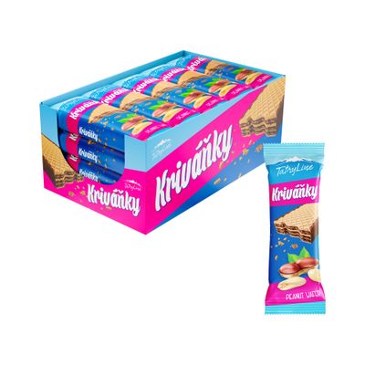 KRIVANKY - Czech &amp; Slovak Peanut Butter Wafer Cookies, Slovak &amp; Czech Candy, European Snacks, 36-pack